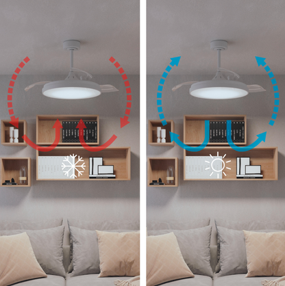 Retractable Blade Ceiling Fan - features