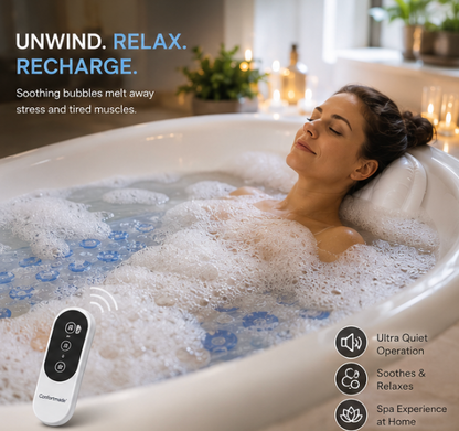 Bubble Spa Bath Mat – Silent Wireless Bubble Massage System with Remote Control