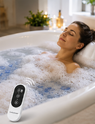 Bubble Spa Bath Mat – Silent Wireless Bubble Massage System with Remote Control