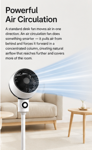 Quiet Oscillating Floor Fan 3 Speeds - oscillating