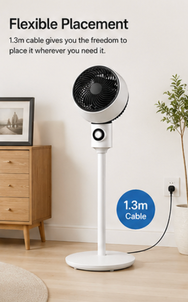 Quiet Oscillating Floor Fan - overview