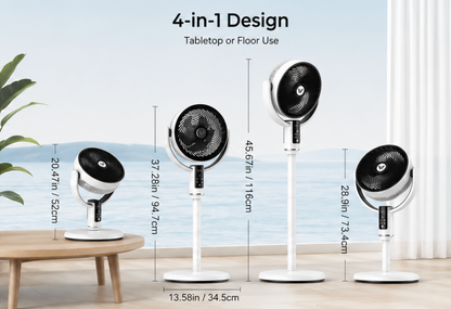 4-in-1 Adjustable Standing Fan - specification
