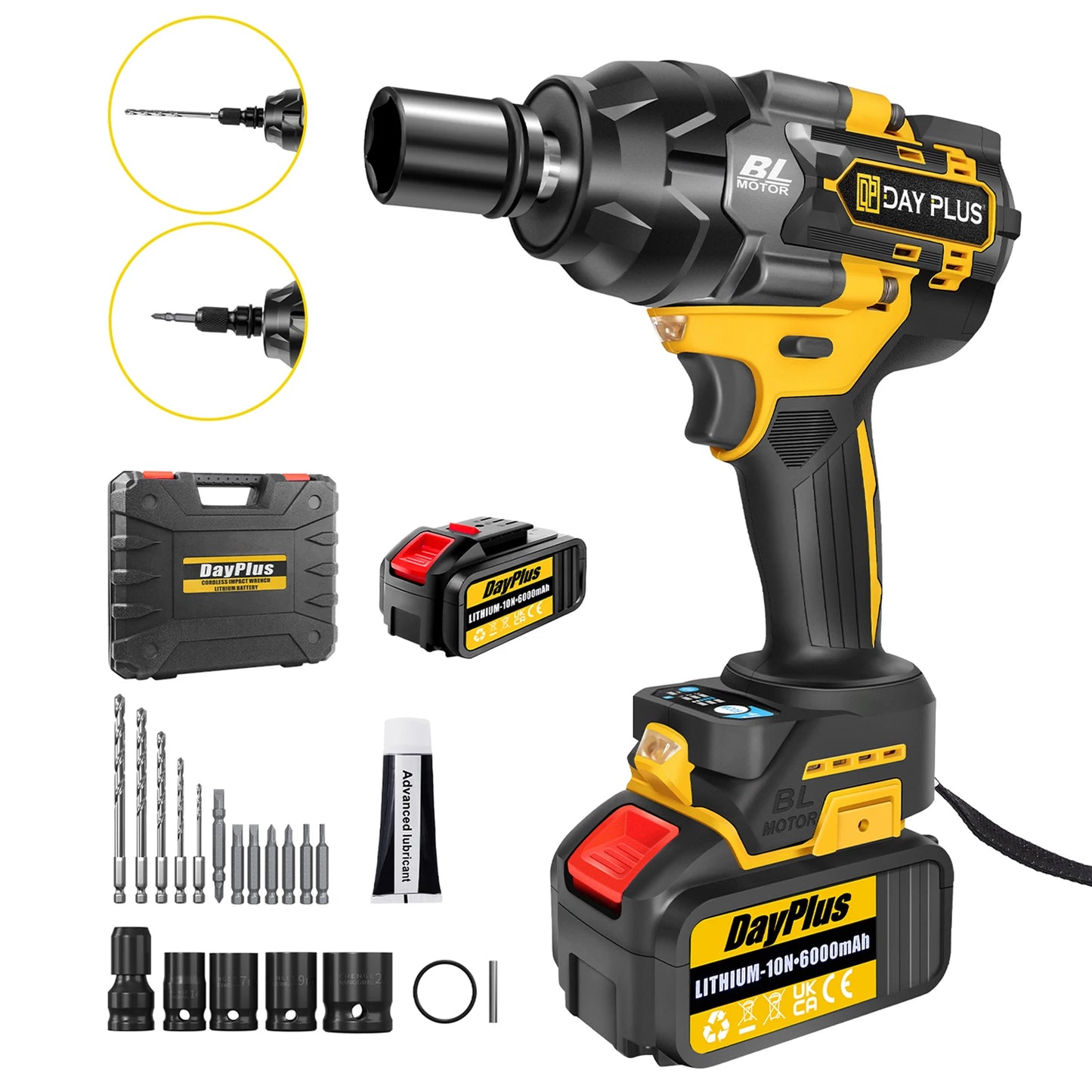 Cordless Impact Wrench 750Nm | High Torque | Car Tyres Trucks & Home Use