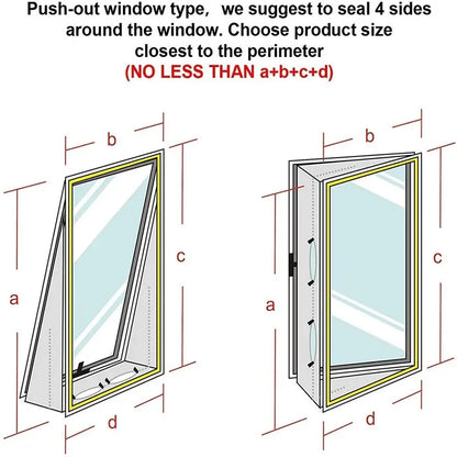Portable AC Window Seal Kit - features