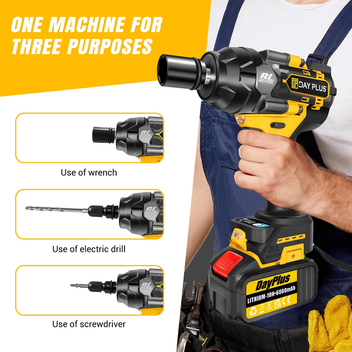 Cordless Impact Wrench 750Nm | High Torque | Car Tyres Trucks & Home Use