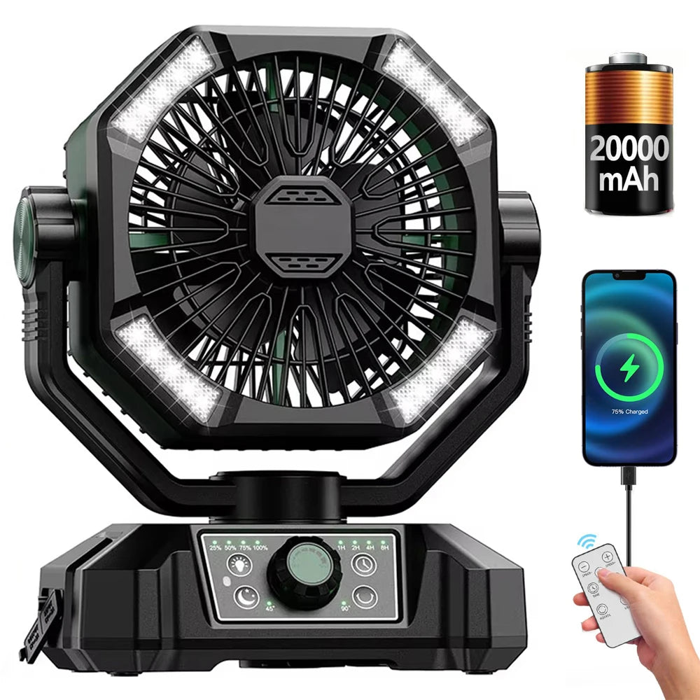 Camping Fan Rechargeable - specification
