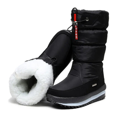 Women’s Winter Snow Boots – Thick Plush Warm Fur Mid-Calf Boots