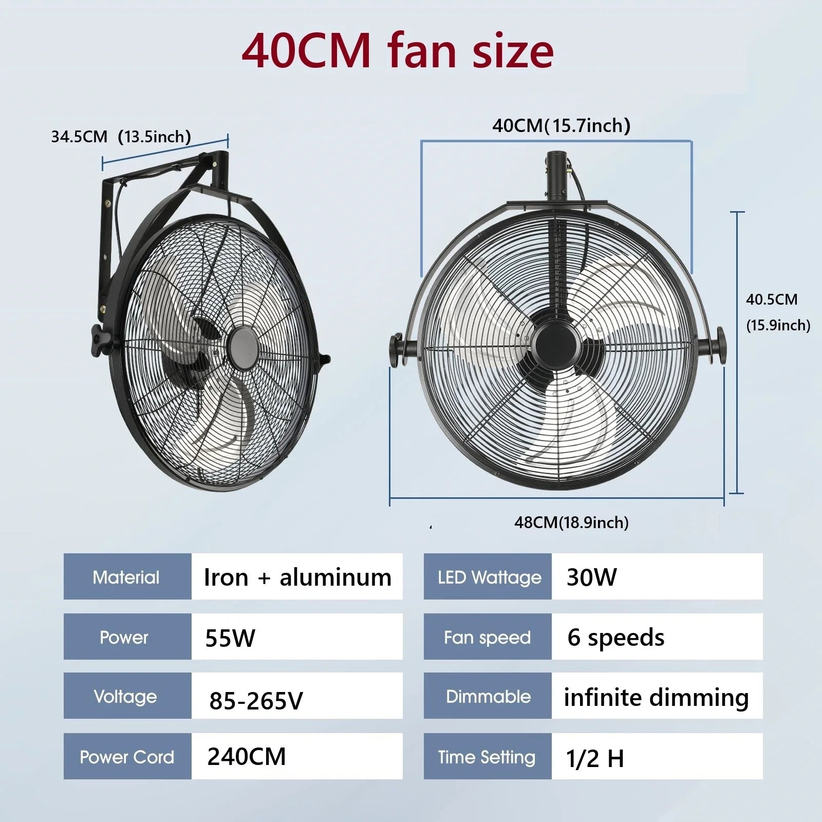 20 Inch Industrial Ceiling Fan - overview