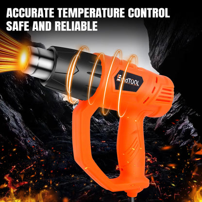 2000W Heat Gun | 4 Nozzles | 300-600C | Paint Stripping Welding & DIY