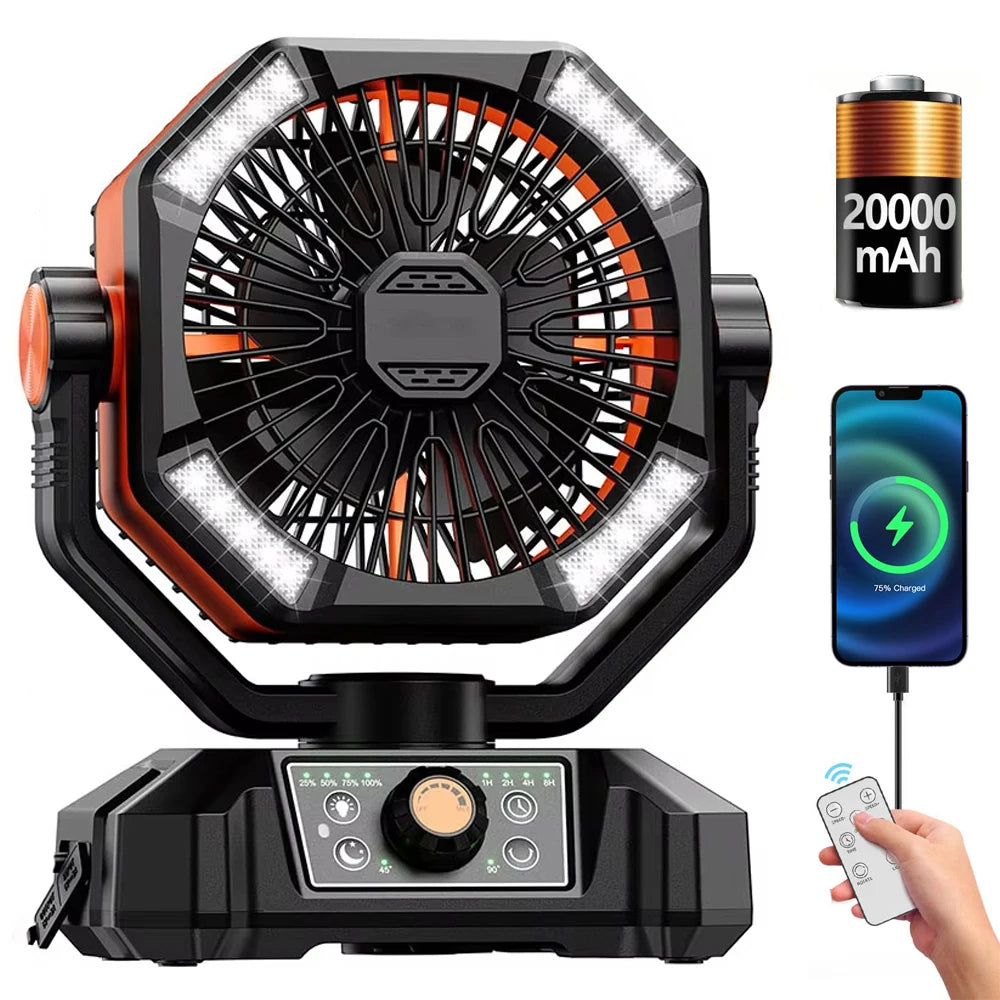 Camping Fan Rechargeable - overview
