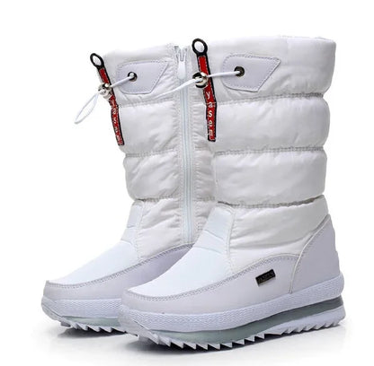 Women’s Winter Snow Boots – Thick Plush Warm Fur Mid-Calf Boots