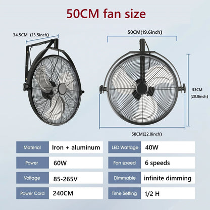20 Inch Industrial Ceiling Fan - installation