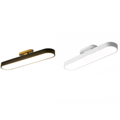 Flush Mount LED Ceiling Light Black/White with Remote Control 70cm Dimmable