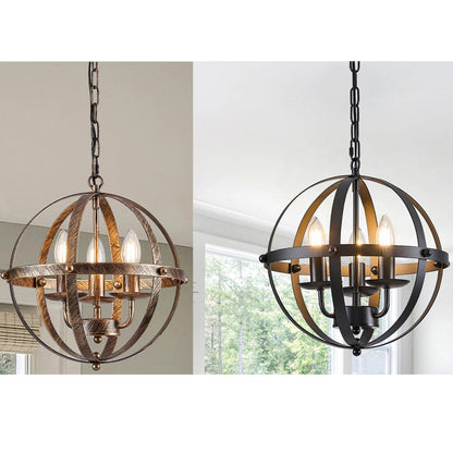 Pendant Light Industrial Globe Lighting Chandelier Hanging Bronze/Black 32cm