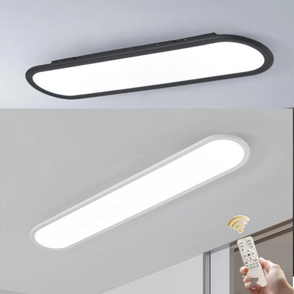 LED Ceiling Light Ultra Thin Low Profile Modern Black/White 100cm Dimmable 3 Color Lights