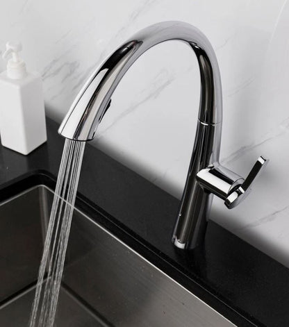 Kitchen Tap Chrome Single Handle Stainless Steel Kitchen Faucet