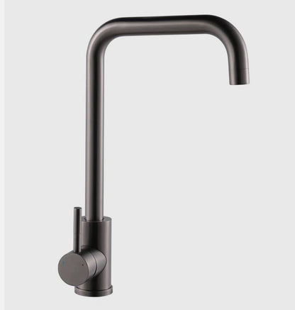 Kitchen Mixer Tap Swivel Kitchen Sink Faucet Stainless Steel Single Handle Anthracite Grey