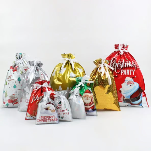 Drawstring Christmas Gift Bags (Biodegradable)