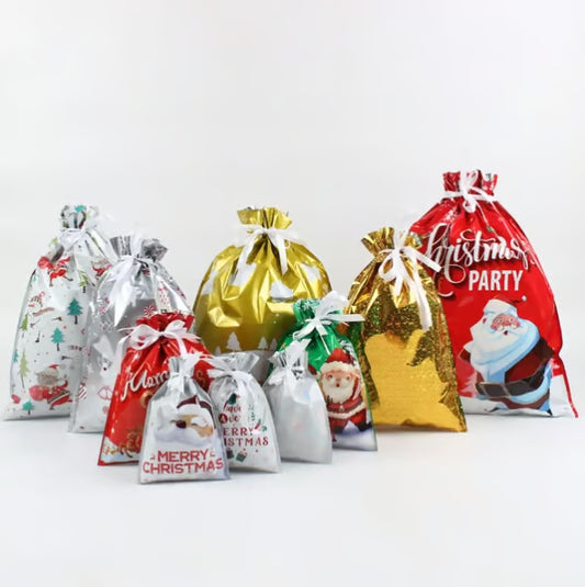 Drawstring Christmas Gift Bags (Biodegradable)