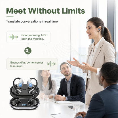 AI Translator Earbuds — 144 Languages, Bluetooth 6.0