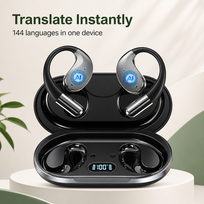 AI Translator Earbuds — 144 Languages, Bluetooth 6.0