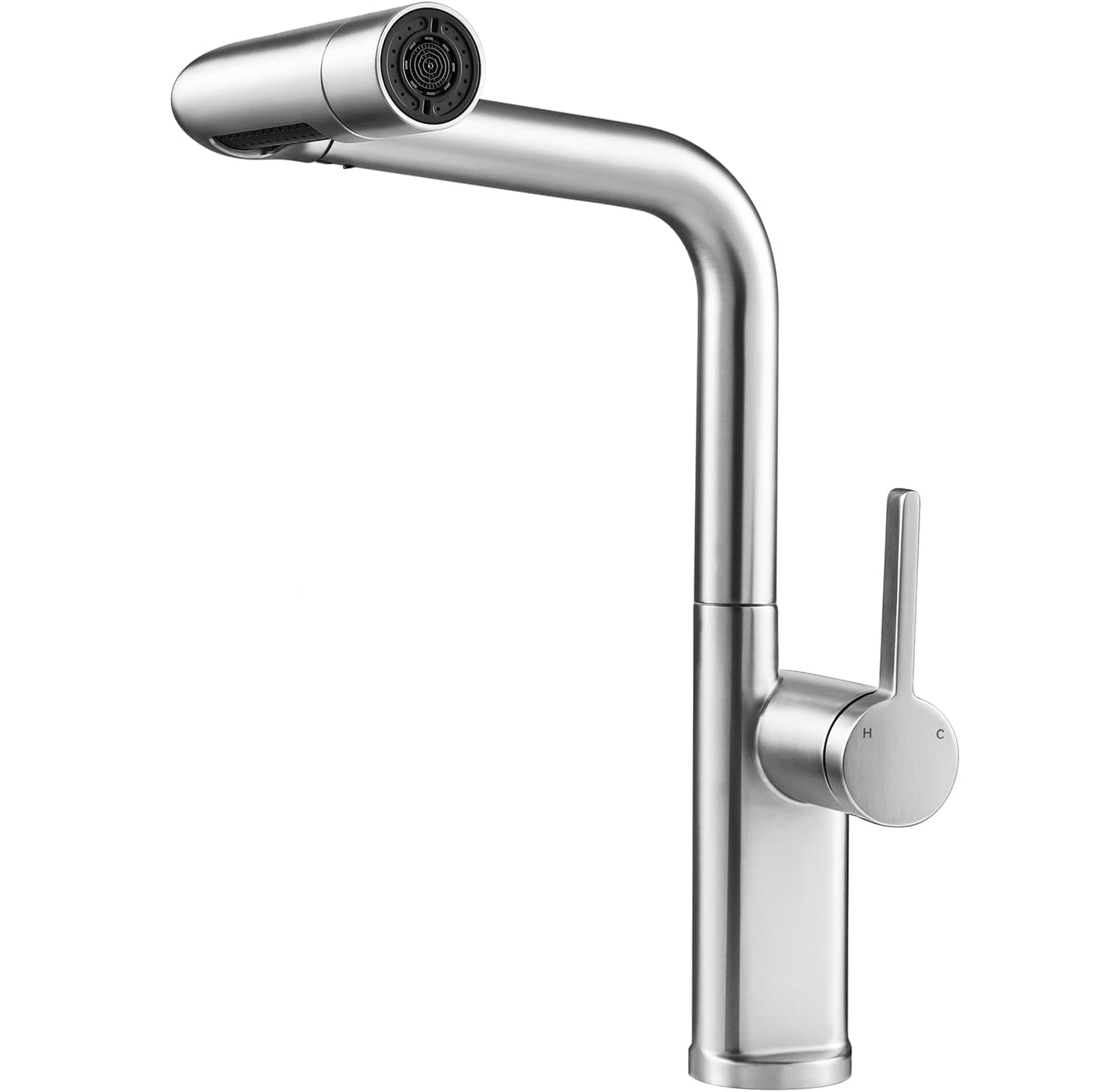 Modern 5-Mode Kitchen Tap | Brass Pull-Down Mixer | Chrome & Brushed Nickel