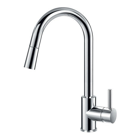 Kitchen Tap Chrome Finish Swivel Kitchen Faucet Pull Out Sprayer Mixer Tap