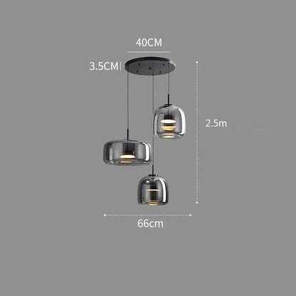 Elegant Nordic Glass LED Pendant Light