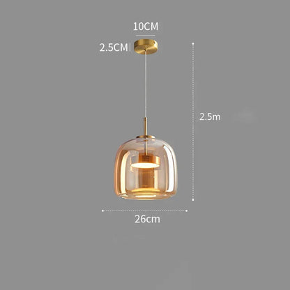 Elegant Nordic Glass LED Pendant Light
