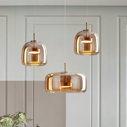 Elegant Nordic Glass LED Pendant Light