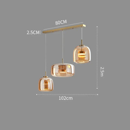 Elegant Nordic Glass LED Pendant Light