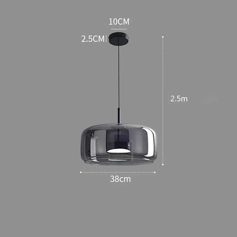 Elegant Nordic Glass LED Pendant Light