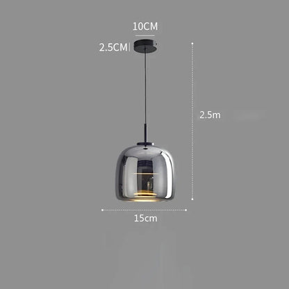 Elegant Nordic Glass LED Pendant Light