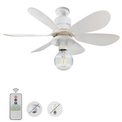 E27 Socket Ceiling Fan with Remote Control No Bulb Included - UK