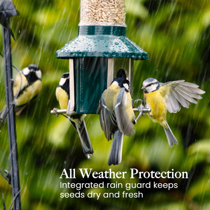 Squirrel Proof Bird Feeder | Metal Hanging Feeder | Weatherproof Seed Feeder