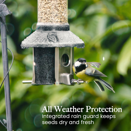 Squirrel Proof Bird Feeder | Metal Hanging Feeder | Weatherproof Seed Feeder