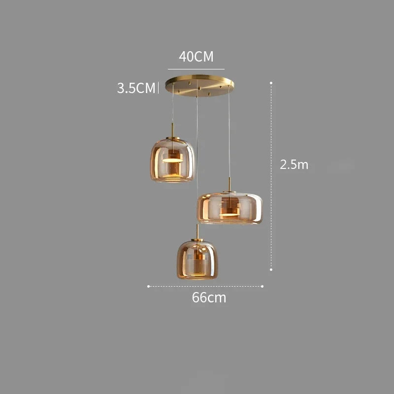 Elegant Nordic Glass LED Pendant Light