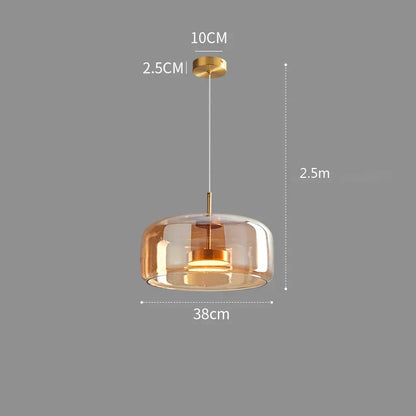 Elegant Nordic Glass LED Pendant Light