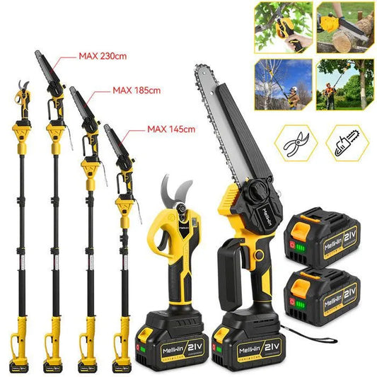 4-in-1 Cordless Pruning Tool Set 8" Chainsaw & Shears