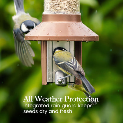 Squirrel Proof Bird Feeder | Metal Hanging Feeder | Weatherproof Seed Feeder